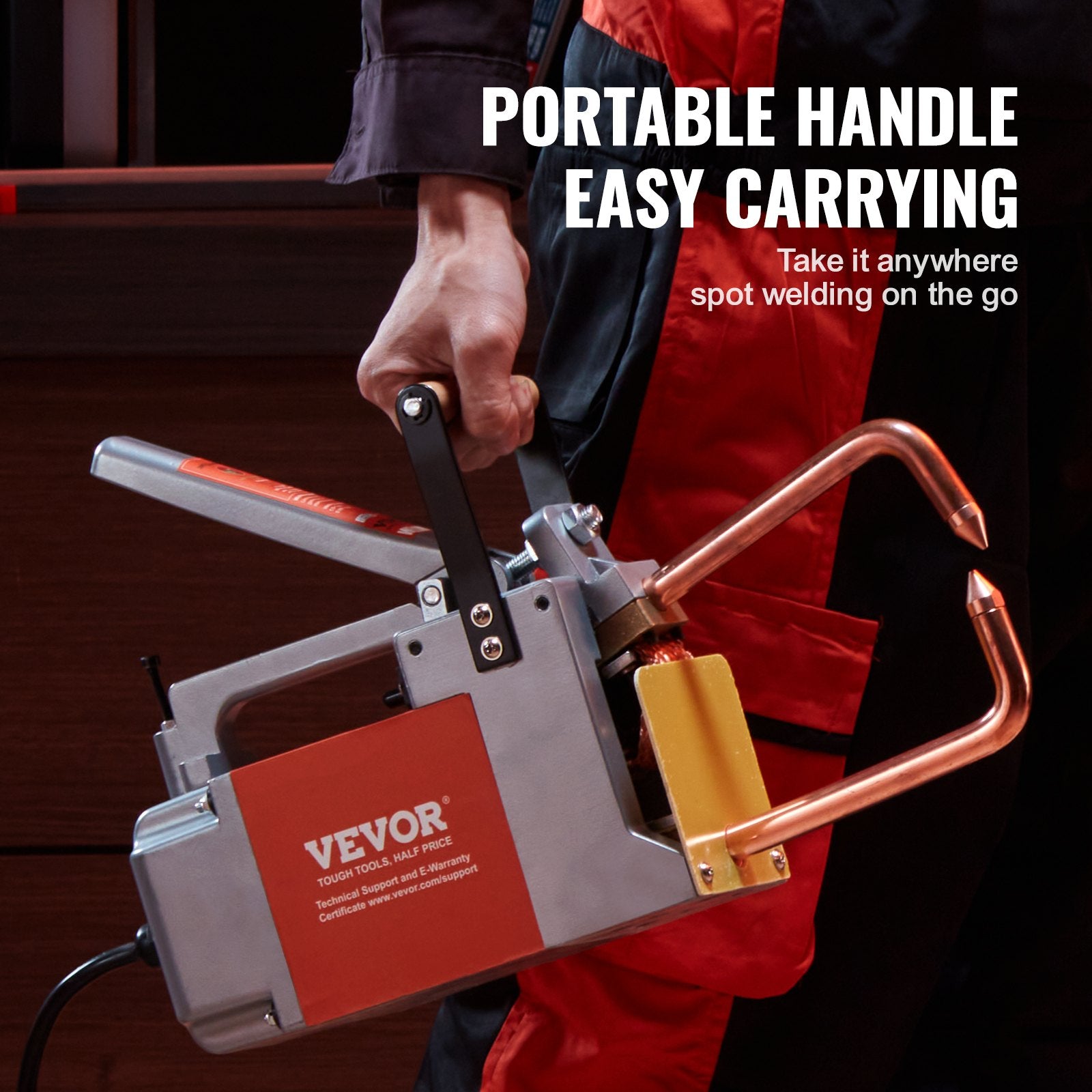 Tool Sockets: VEVOR Portable Spot Welder, 1/8-inch Thick Spot Welder Machine with 8KVA Input Capacity, Handheld Welding Tip Gun Metal Sheet Spot Welding Machine for Carbon Steel, Aluminum Sheet
