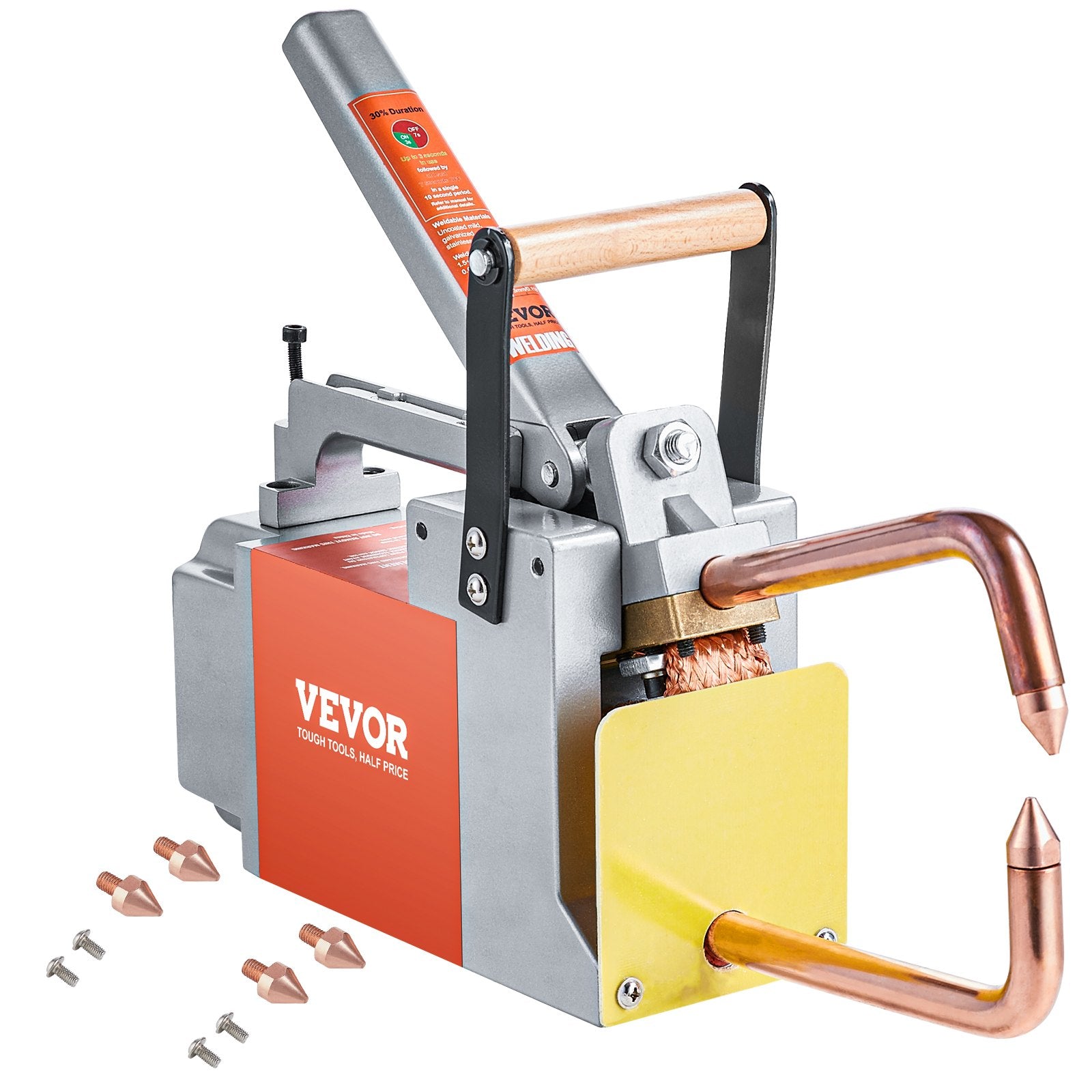 Tool Sockets: VEVOR Portable Spot Welder, 1/8-inch Thick Spot Welder Machine with 8KVA Input Capacity, Handheld Welding Tip Gun Metal Sheet Spot Welding Machine for Carbon Steel, Aluminum Sheet