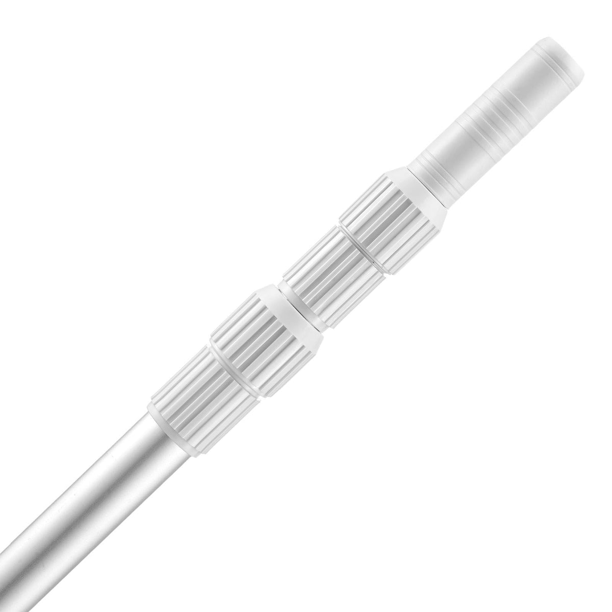 Pool Pole, 1 to 3.66 m Telescoping Swimming Pool Cleaning Poles, Professional Adjustable Telescopic Pole with Extension Pole, Heavy Duty Cleaner Stick for Skimmer Net, Rake, Brush, Vacuum Head