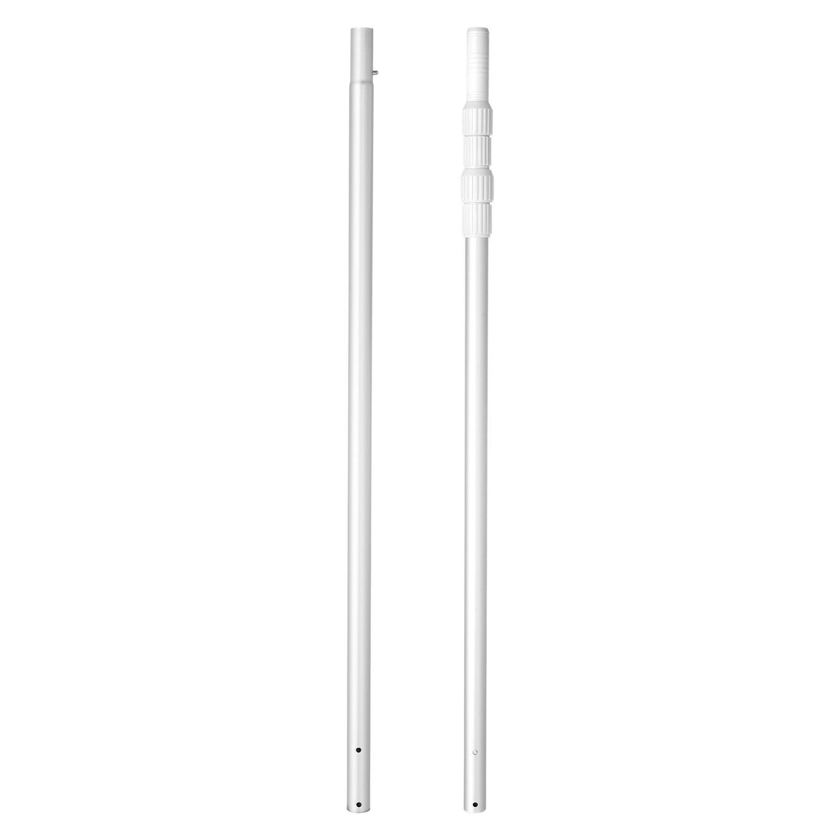 Pool Pole, 1 to 3.66 m Telescoping Swimming Pool Cleaning Poles, Professional Adjustable Telescopic Pole with Extension Pole, Heavy Duty Cleaner Stick for Skimmer Net, Rake, Brush, Vacuum Head