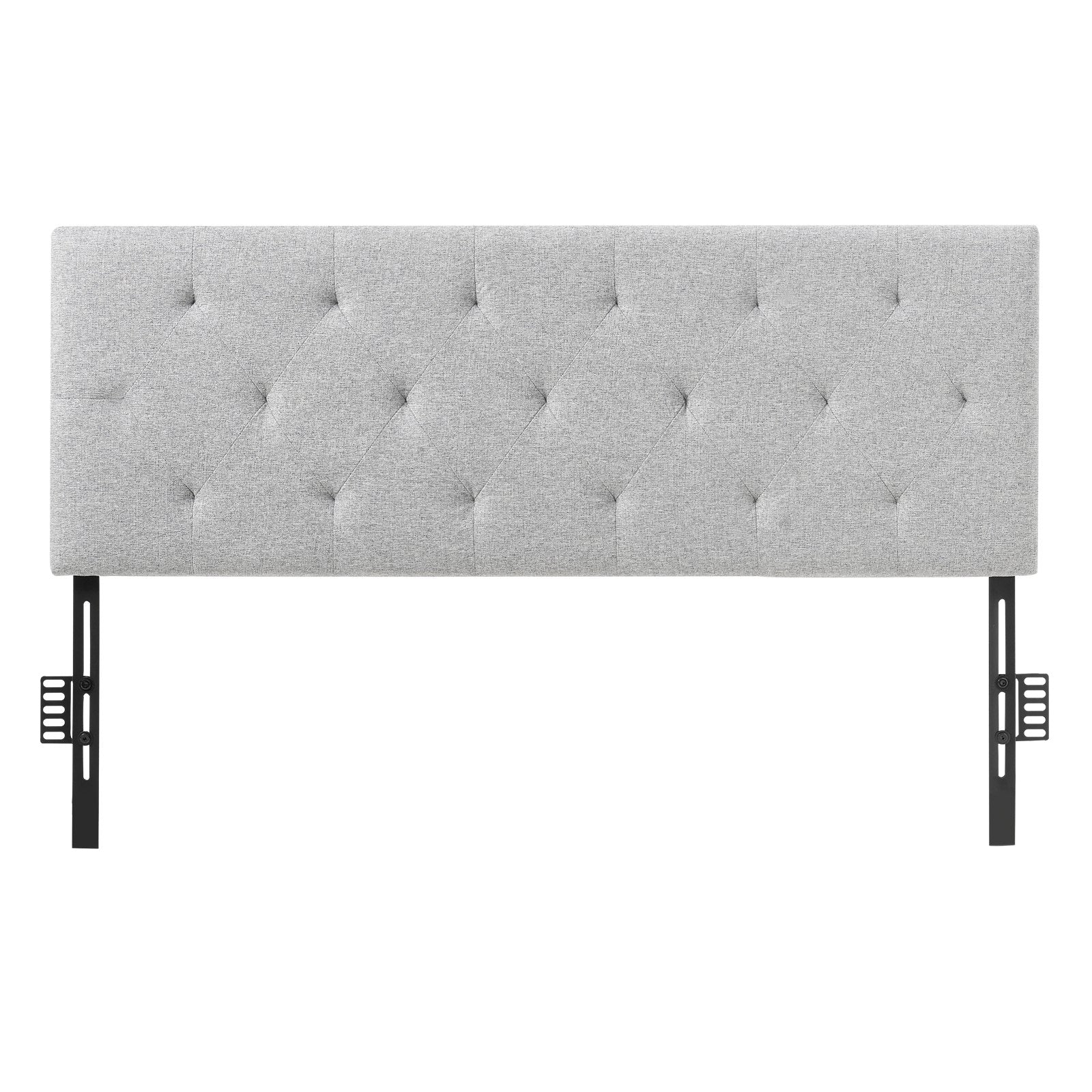 Beds & Bed Frames: VEVOR Headboard, Full Size Headboard with Adjustable Height, Comfortable Diamond Tufted for Full Size Bed, W 56.3 x H（35.6-47.4）inches, Ideal for Bedroom, Hotel, Homestay, Dormitory, Light Grey