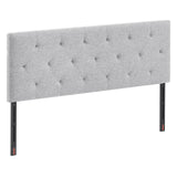 Beds & Bed Frames: VEVOR Headboard, Full Size Headboard with Adjustable Height, Comfortable Diamond Tufted for Full Size Bed, W 56.3 x H（35.6-47.4）inches, Ideal for Bedroom, Hotel, Homestay, Dormitory, Light Grey