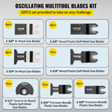 Tool Blades: VEVOR Oscillating Multi Tool Saw Blades Multi Tool Blades 50PCS for Wood Metal