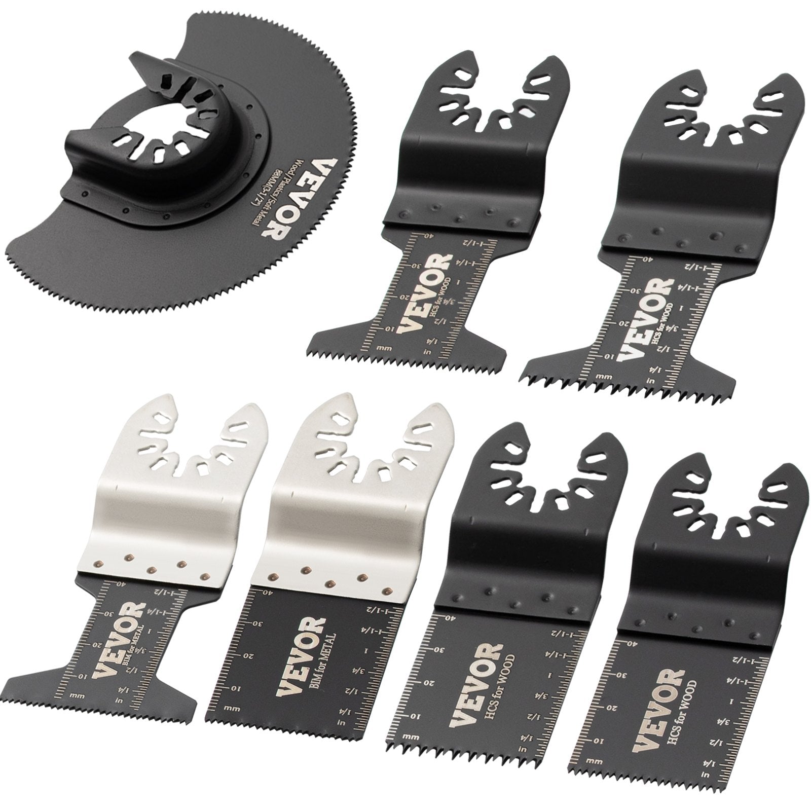 Tool Blades: VEVOR Oscillating Multi Tool Saw Blades Multi Tool Blades 50PCS for Wood Metal