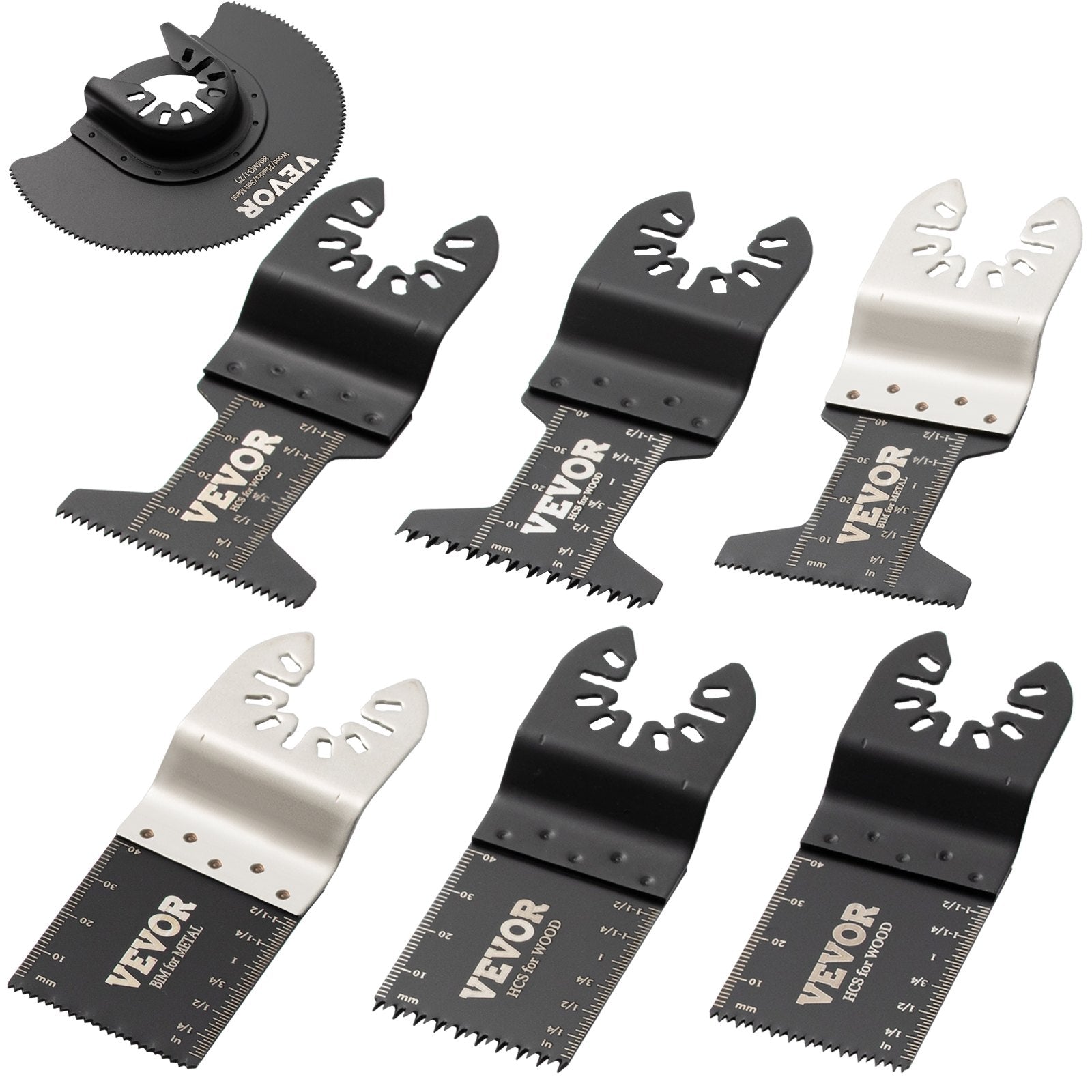 Tool Blades: VEVOR Oscillating Multi Tool Saw Blades Multi Tool Blades 50PCS for Wood Metal