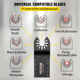 Saw Accessories: VEVOR 100PCS Oscillating Saw Blades, Quick Release Multitool Blades Kit, HCS Tool Blades for Wood Plastic, Compatible with Dewalt Dremel Fein Worx Bosch Makita Milwaukee