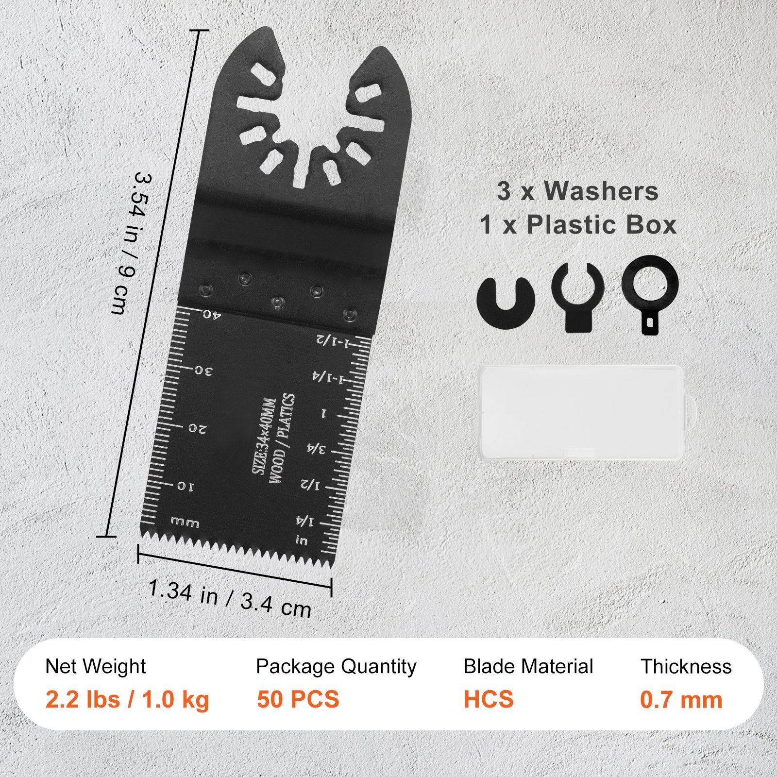 Saw Accessories: VEVOR 50PCS Oscillating Saw Blades, Universal Quick Release Oscillating Saw Blades, Multitool Tool Blades for Wood Plastic Aluminum, Fit Dewalt Bosch Milwaukee Hitachi Chicago Craftsman