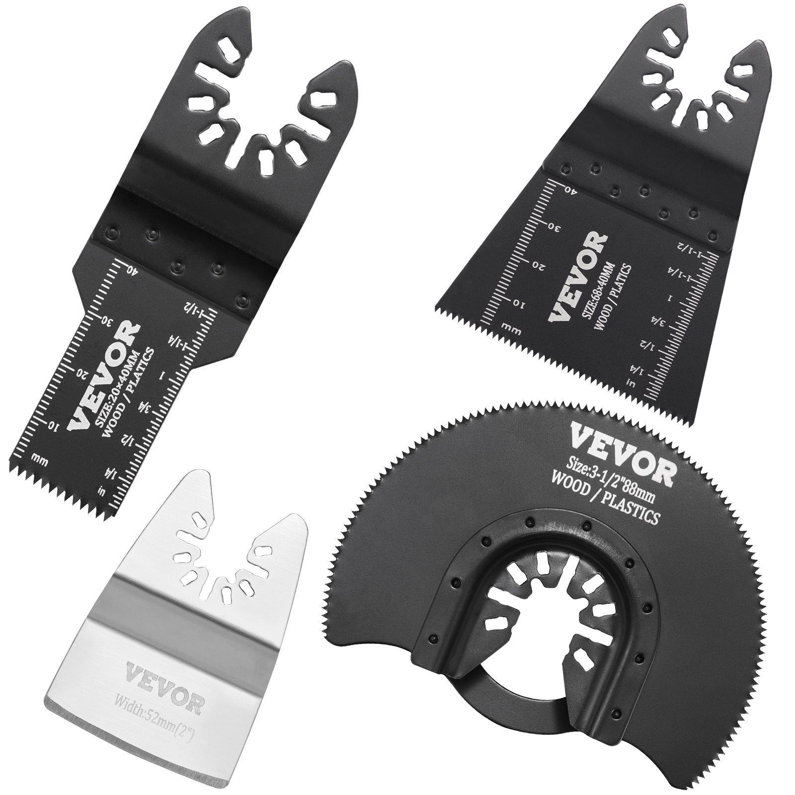 Saw Accessories: VEVOR 30PCS Multi Tool Blades Kits, Universal Quick Release Oscillating Saw Blades, 8 Types Wood Metal Plastic Oscillating Tool Blades, Fit Dewalt Bosch Milwaukee Hitachi Chicago Craftsman