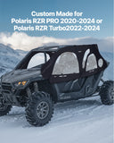 Spas & Accessories: VEVOR Cab Enclosure Upper Doors, Compatible with Polaris RZR PRO 2020-2024/Polaris RZR Turbo2022-2024, Soft Upper Doors, Upgraded Zipper UTV Soft Side Window Kit, Fit with Side Mirrors and Windshields