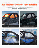 Spas & Accessories: VEVOR Cab Enclosure Upper Doors, Compatible with Polaris RZR PRO 2020-2024/Polaris RZR Turbo2022-2024, Soft Upper Doors, Upgraded Zipper UTV Soft Side Window Kit, Fit with Side Mirrors and Windshields