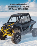 Spas & Accessories: VEVOR Cab Enclosure Upper Doors, Compatible with Polaris RZR XP 1000/XP Turbo 2014-2023, Soft Upper Doors, Windproof Upgraded Zipper UTV Soft Side Window Kit, Work with Side Mirrors and Windshields