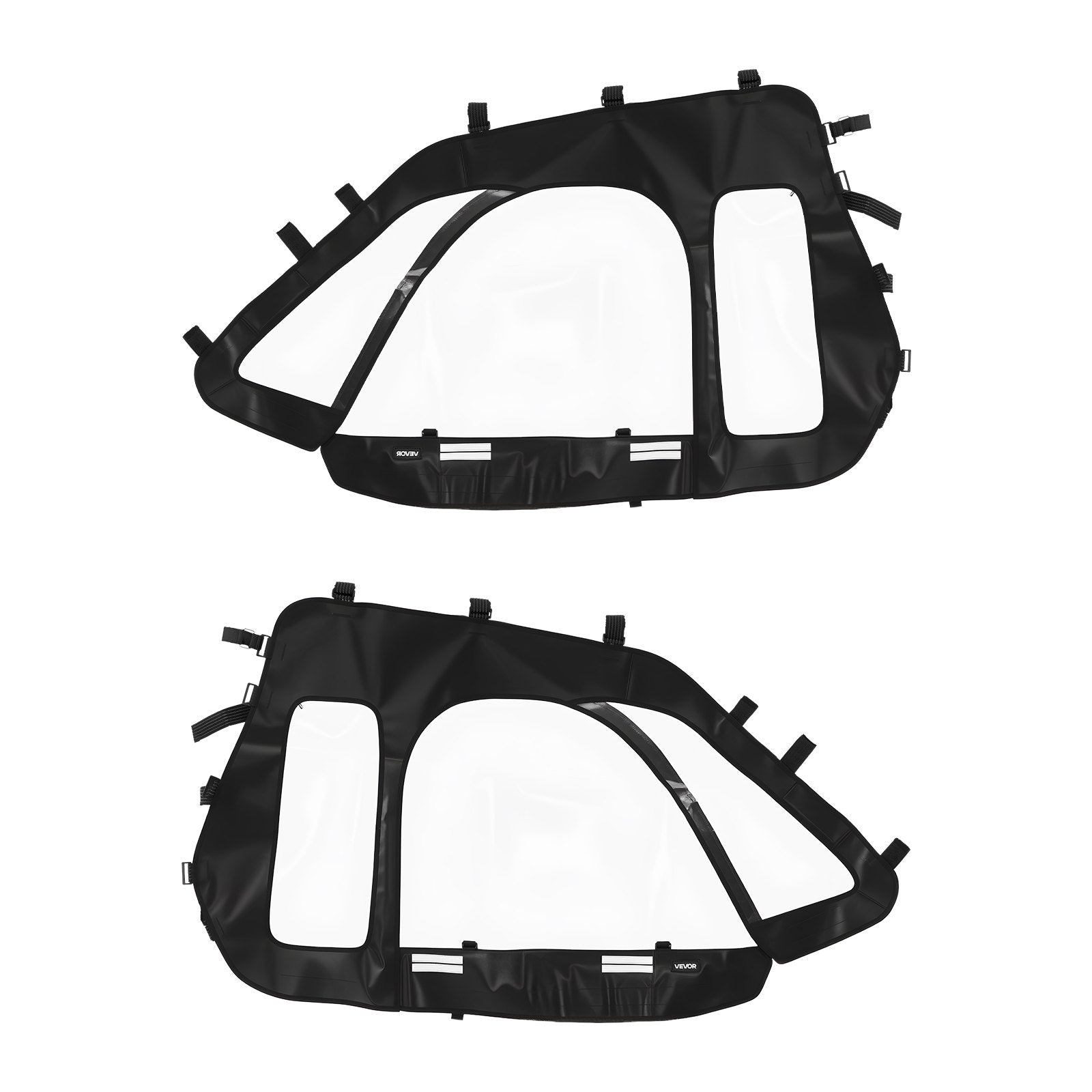 Spas & Accessories: VEVOR Cab Enclosure Upper Doors, Compatible with Polaris RZR XP 1000/XP Turbo 2014-2023, Soft Upper Doors, Windproof Upgraded Zipper UTV Soft Side Window Kit, Work with Side Mirrors and Windshields
