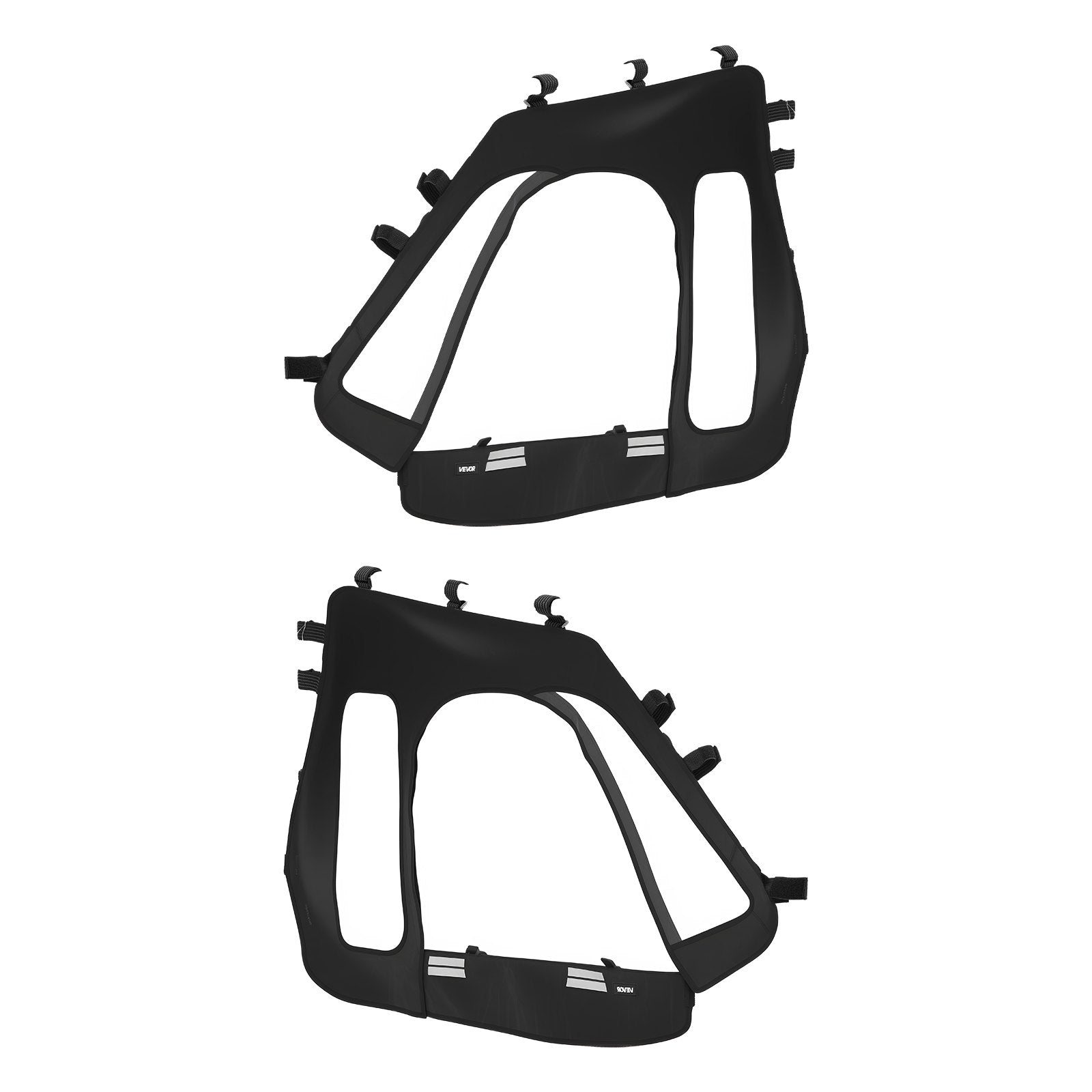Spas & Accessories: VEVOR Cab Enclosure Upper Doors, Compatible with Polaris RZR XP 1000/XP Turbo 2014-2023, Soft Upper Doors, Windproof Upgraded Zipper UTV Soft Side Window Kit, Work with Side Mirrors and Windshields