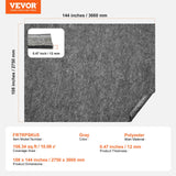 Floor Rugs: VEVOR Rug Pad Gripper 9' x 12' Protective Carpet Pad 0.47" Thick for All Floors