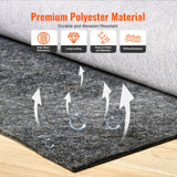 Women's Uggs & Slippers: VEVOR Rug Pad Without Slip Resistance, Protective Cushioning Carpet Pad, 8' x 10', 1/2"Thick, 100% Pure Polyester Felt, 7-8㎡ Premium Comfort Underfoot Carpet Padding Rug Cushion for All Floors, Gray