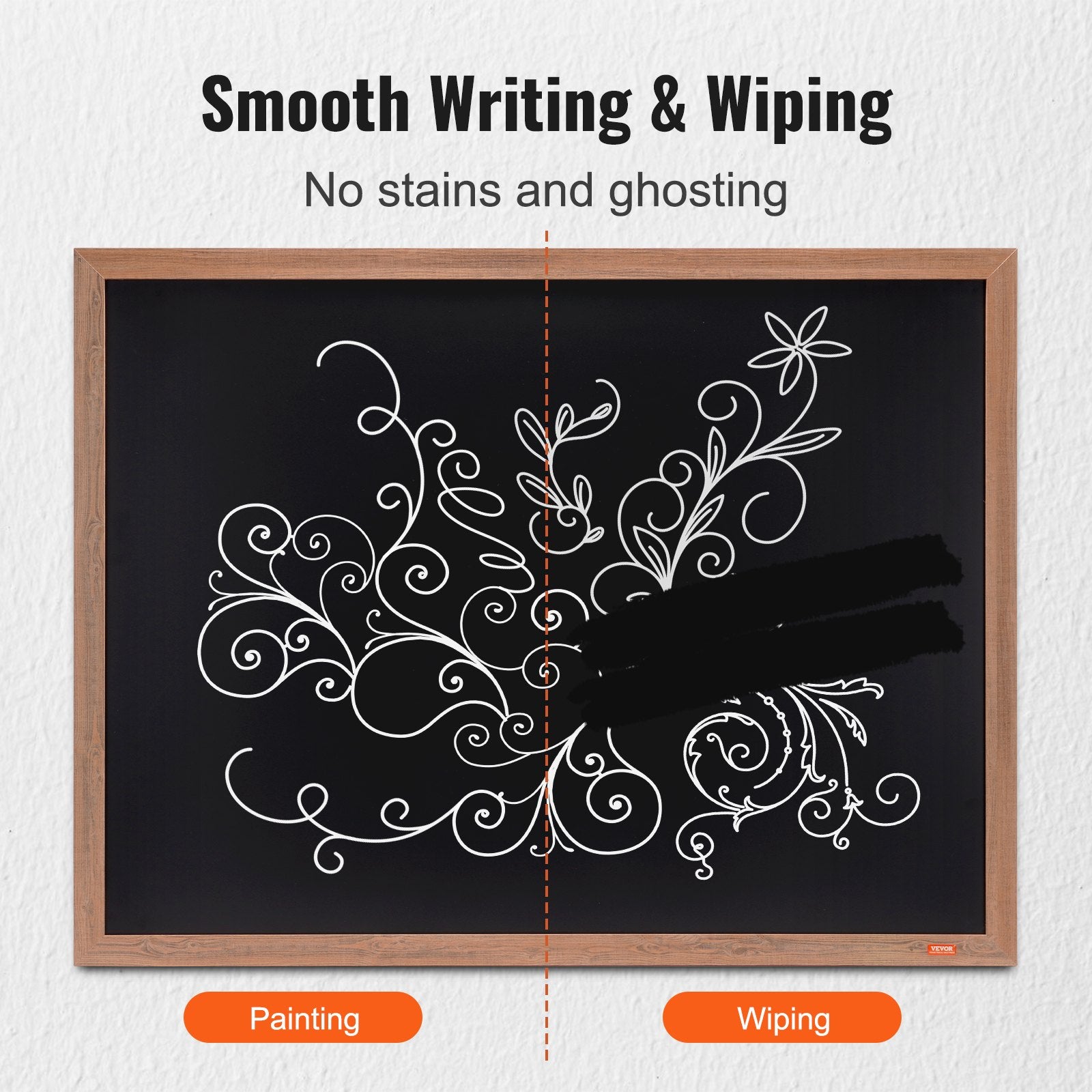 Garden Ornaments: VEVOR 35"x46" Rustic Wood Framed Chalkboard Wall Hanging Magnetic Wedding Sign