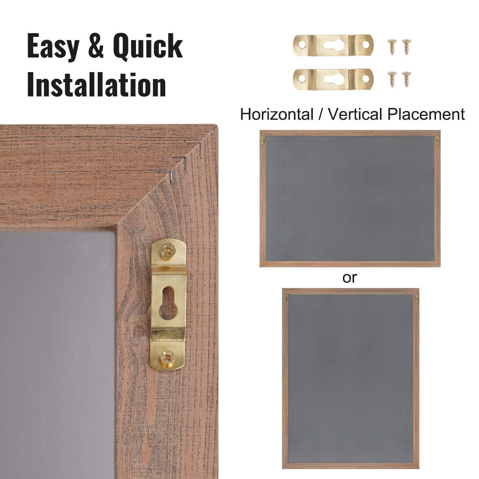 Garden Ornaments: VEVOR 35"x46" Rustic Wood Framed Chalkboard Wall Hanging Magnetic Wedding Sign