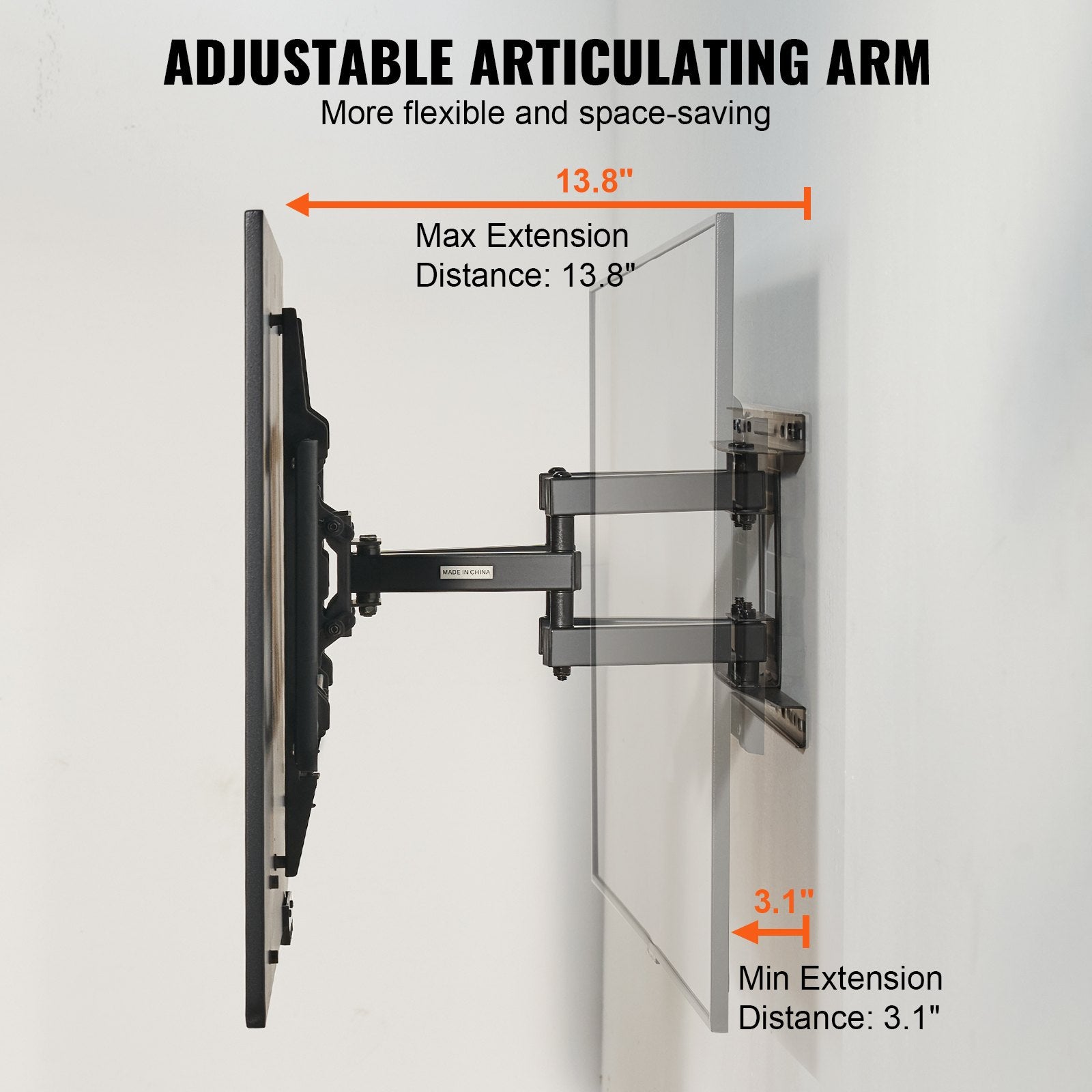 TVs & Accessories: VEVOR Full Motion TV Mount Fits for Most 37-75 inch TVs, Swivel Tilt Horizontal Adjustment TV Wall Mount Bracket with 4 Articulating Arms, Max VESA 600x400mm, Holds up to 132 lbs