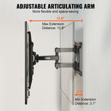 TVs & Accessories: VEVOR Full Motion TV Mount Fits for Most 37-75 inch TVs, Swivel Tilt Horizontal Adjustment TV Wall Mount Bracket with 4 Articulating Arms, Max VESA 600x400mm, Holds up to 132 lbs