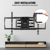 TVs & Accessories: VEVOR Full Motion TV Mount Fits for Most 37-75 inch TVs, Swivel Tilt Horizontal Adjustment TV Wall Mount Bracket with 4 Articulating Arms, Max VESA 600x400mm, Holds up to 132 lbs