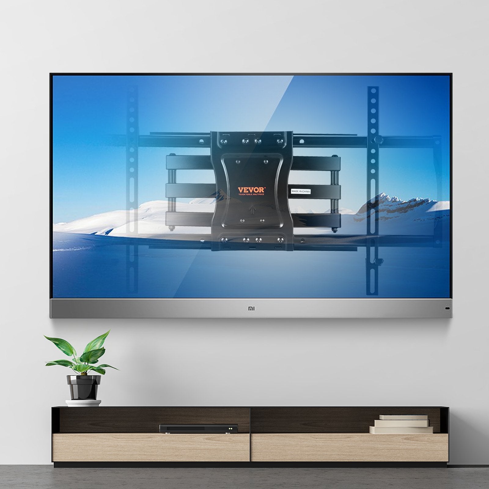 TVs & Accessories: VEVOR Full Motion TV Mount Fits for Most 37-75 inch TVs, Swivel Tilt Horizontal Adjustment TV Wall Mount Bracket with 4 Articulating Arms, Max VESA 600x400mm, Holds up to 132 lbs