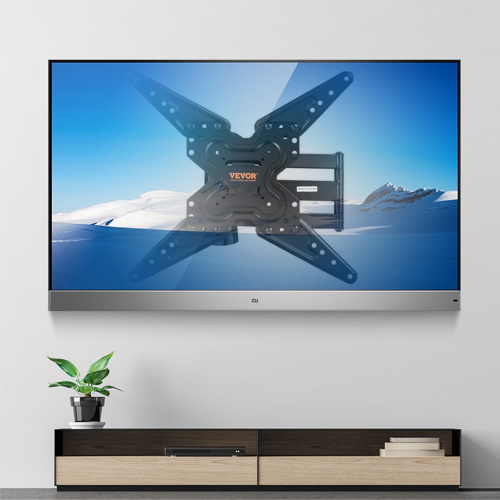 Gym Equipment & Accessories: VEVOR Full Motion TV Mount Fits for Most 26-55 inch TVs, Swivel Tilt Horizontal Adjustment TV Wall Mount Bracket with Articulating Arm, Max VESA 400x400mm , Holds up to 99 lbs
