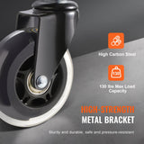 Table & Bar Stools: VEVOR Office Chair Wheels, Set of 5, 76.2 mm Caster Wheels Replacement for Hardwood Floors and Carpet, Heavy Duty Computer Gaming Desk Casters with 59 kg Load Capacity, Universal Fit for Most Chairs