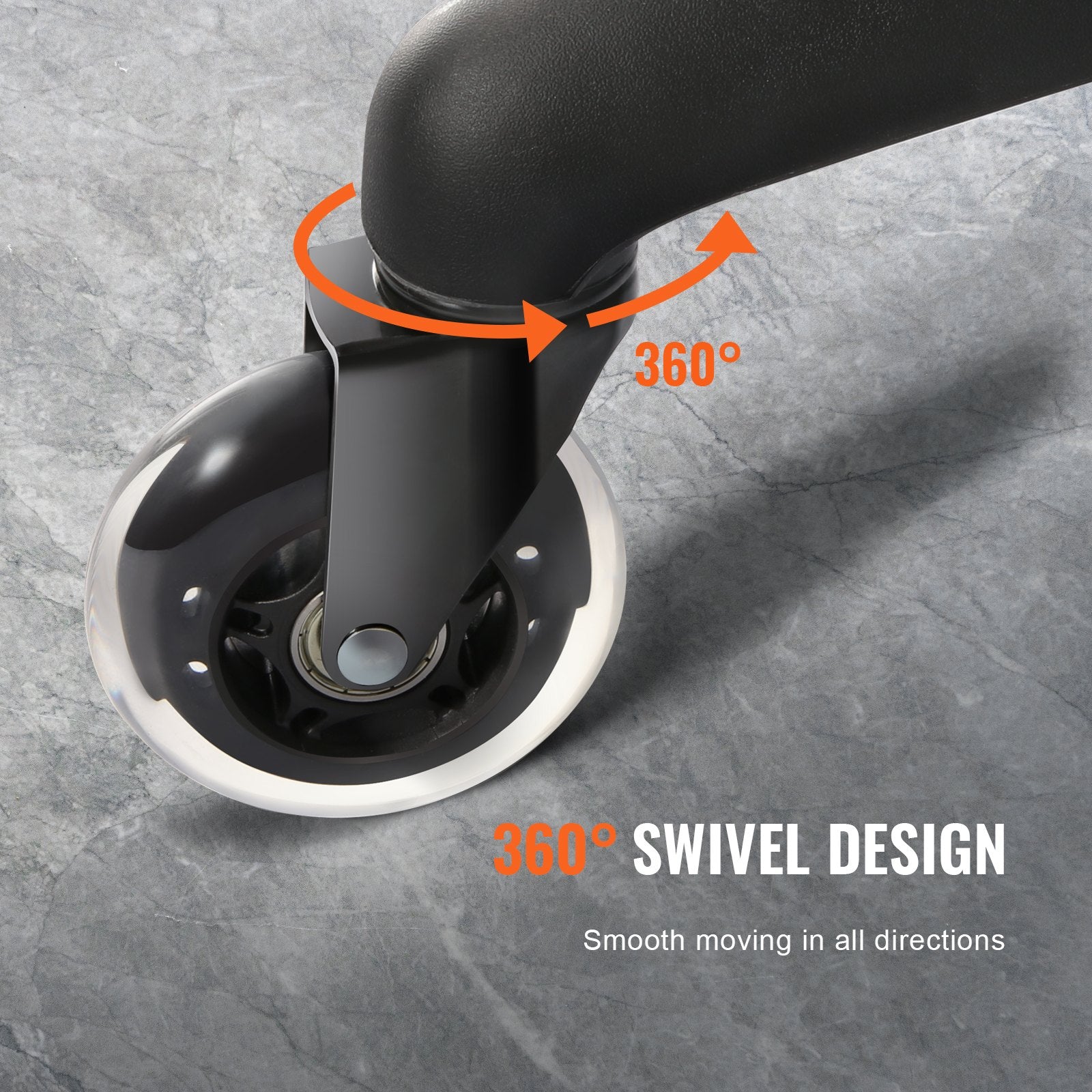 Table & Bar Stools: VEVOR Office Chair Wheels, Set of 5, 76.2 mm Caster Wheels Replacement for Hardwood Floors and Carpet, Heavy Duty Computer Gaming Desk Casters with 59 kg Load Capacity, Universal Fit for Most Chairs