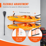 Basketball & Basketball Accessories: VEVOR Wall Kayak Storage Rack, 4-Capacity Wall Mounted Kayak Holders for Kayak Canoe Paddle Board, Kayak Storage Hooks with Adjustable Padded Arms, 181.6 KG Load Kayak Hanger for Indoor Outdoor Garage