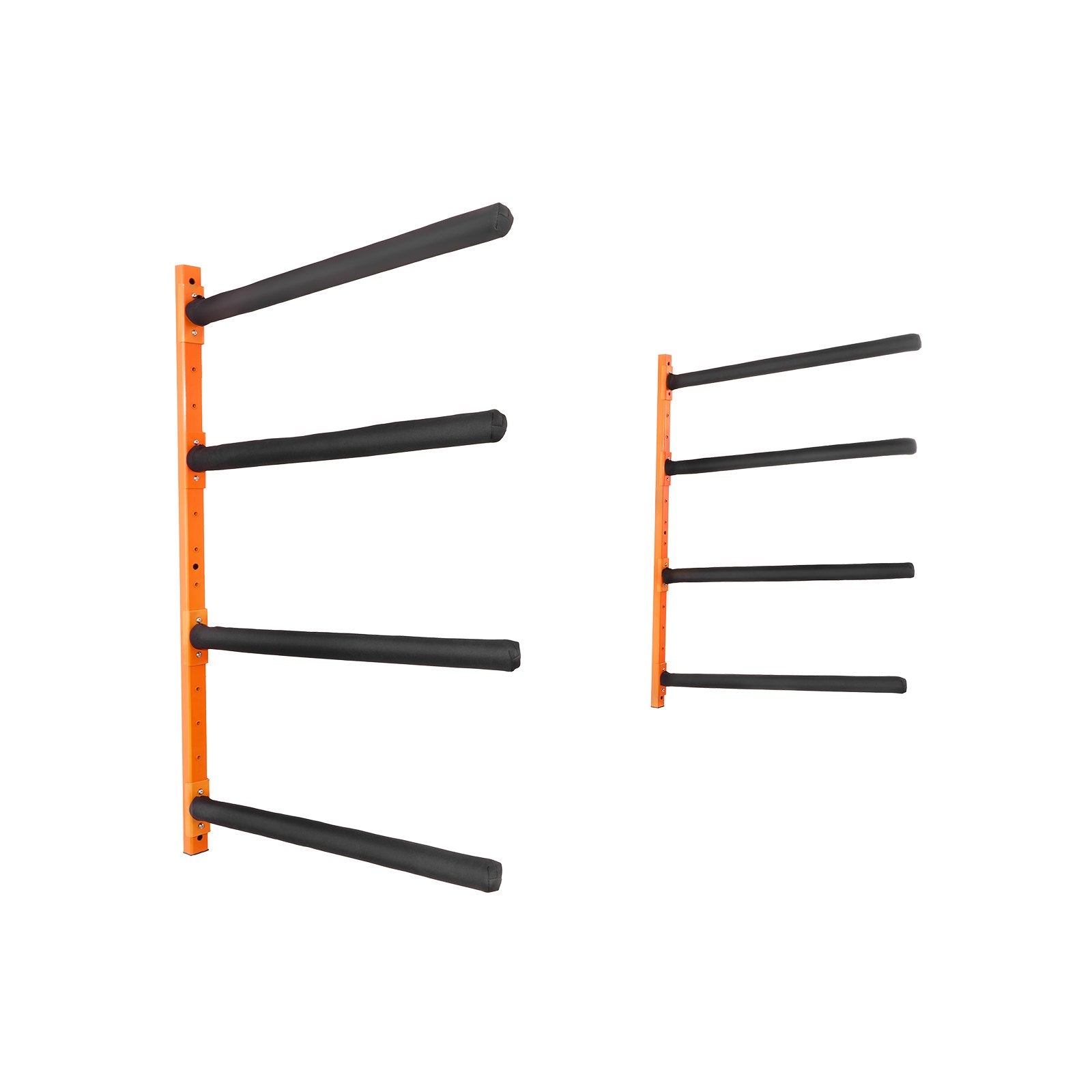 Wall Kayak Storage Rack, 4-Capacity Wall Mounted Kayak Holders for Kayak Canoe Paddle Board, Kayak Storage Hooks with Adjustable Padded Arms, 181.6 KG Load Kayak Hanger for Indoor Outdoor Garage