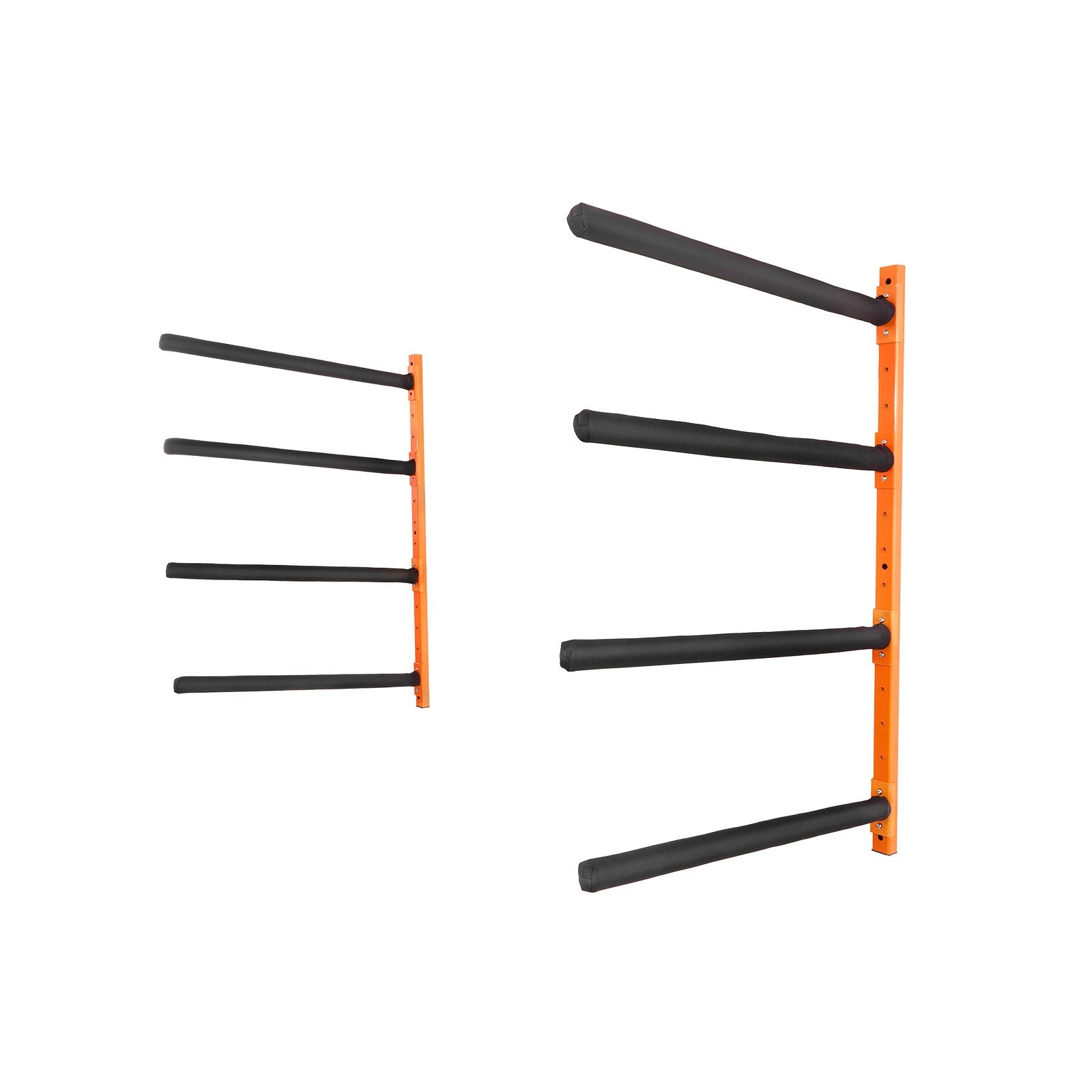 Wall Kayak Storage Rack, 4-Capacity Wall Mounted Kayak Holders for Kayak Canoe Paddle Board, Kayak Storage Hooks with Adjustable Padded Arms, 181.6 KG Load Kayak Hanger for Indoor Outdoor Garage