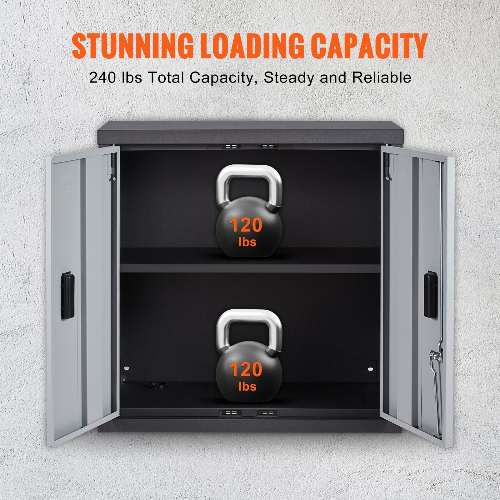 Bathroom Cabinets, Cupboards & Storage: VEVOR Foldable Wall Cabinet Garage Cabinet Wall Mounted 26