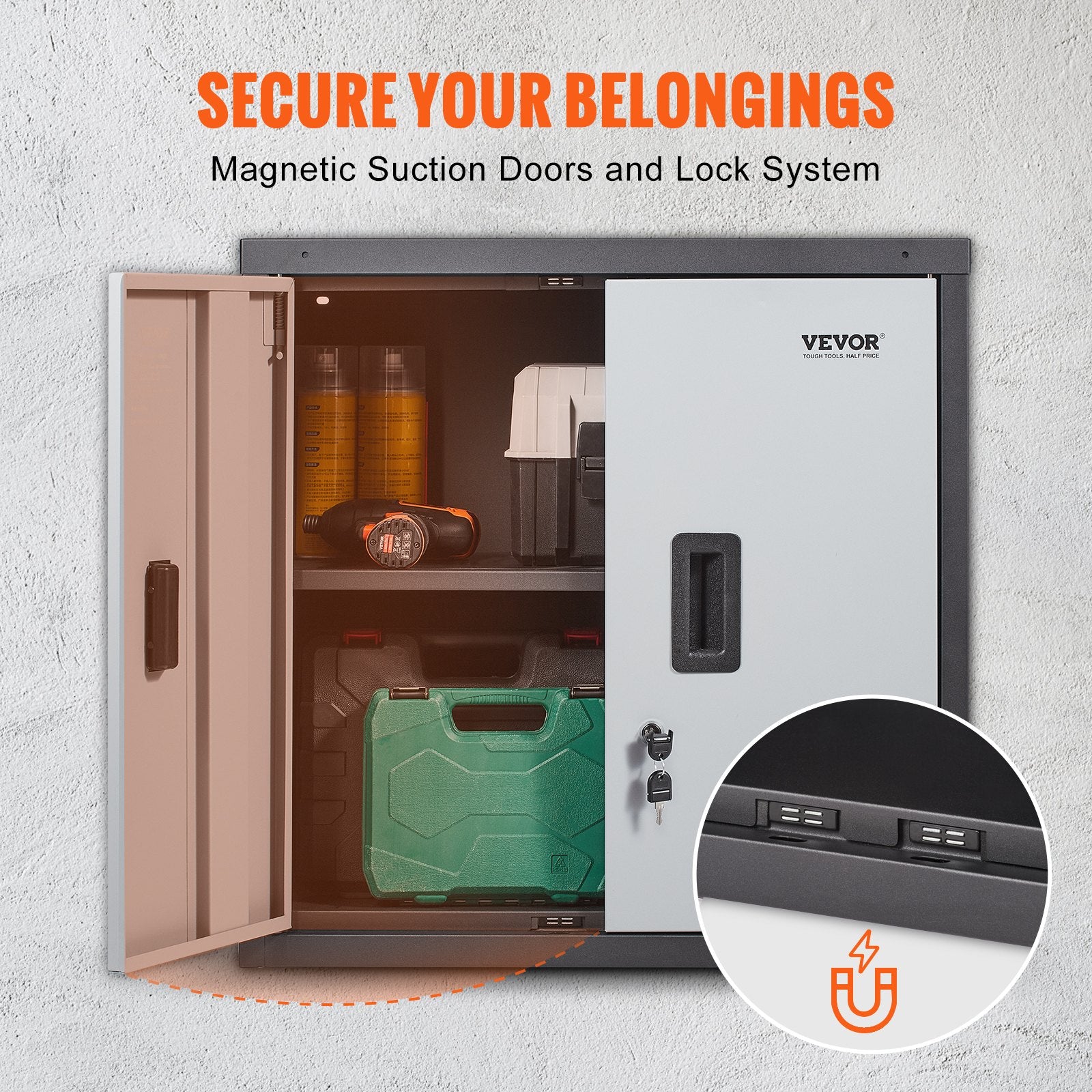 Bathroom Cabinets, Cupboards & Storage: VEVOR Foldable Wall Cabinet Garage Cabinet Wall Mounted 26