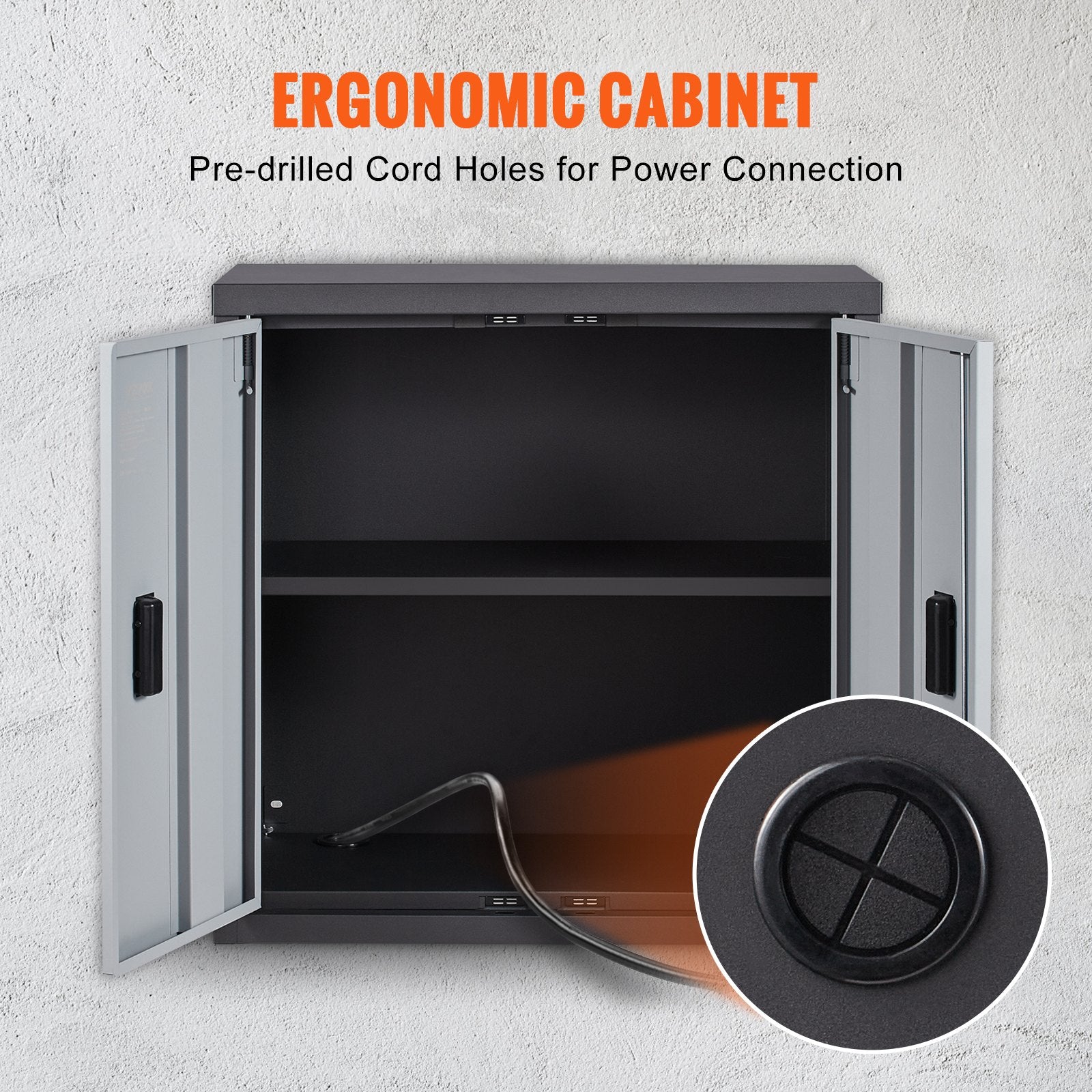 Bathroom Cabinets, Cupboards & Storage: VEVOR Foldable Wall Cabinet Garage Cabinet Wall Mounted 26