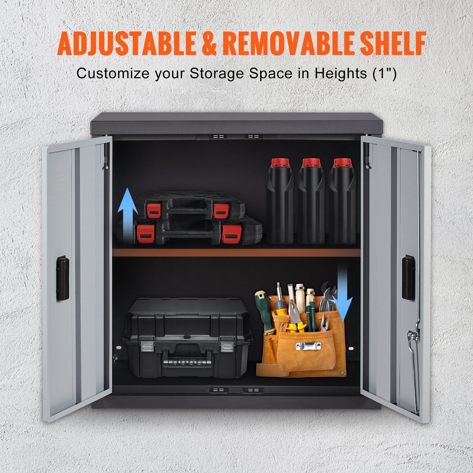 Bathroom Cabinets, Cupboards & Storage: VEVOR Foldable Wall Cabinet Garage Cabinet Wall Mounted 26