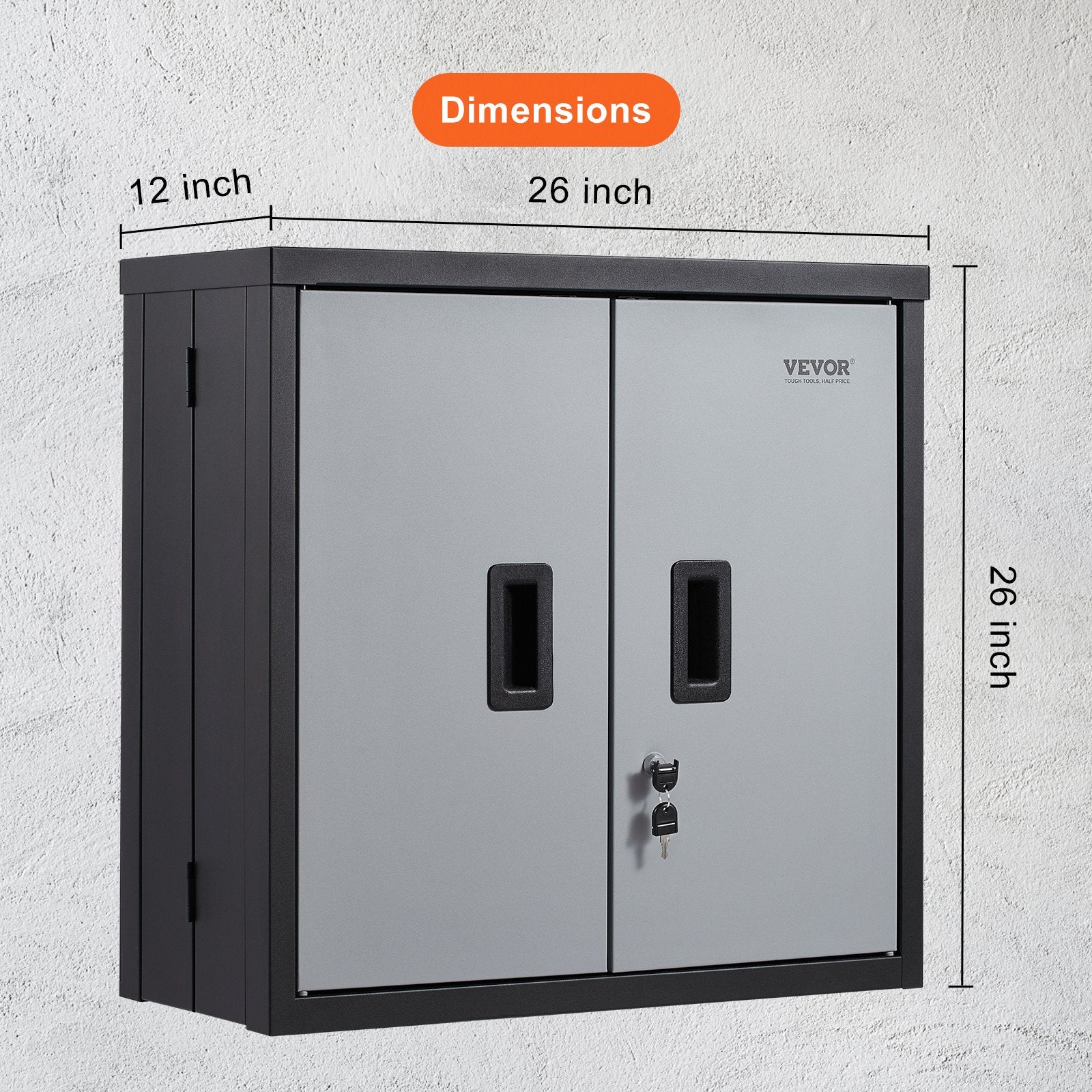 Bathroom Cabinets, Cupboards & Storage: VEVOR Foldable Wall Cabinet Garage Cabinet Wall Mounted 26