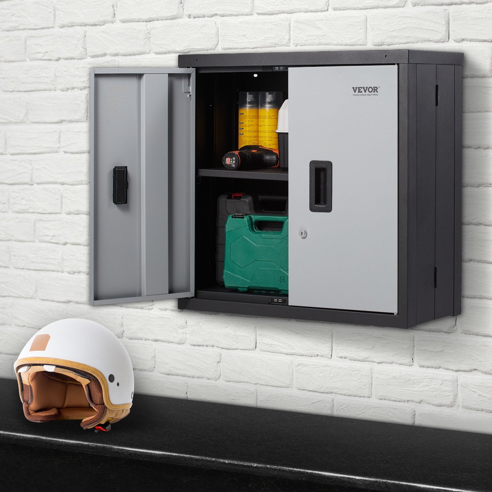Bathroom Cabinets, Cupboards & Storage: VEVOR Foldable Wall Cabinet Garage Cabinet Wall Mounted 26