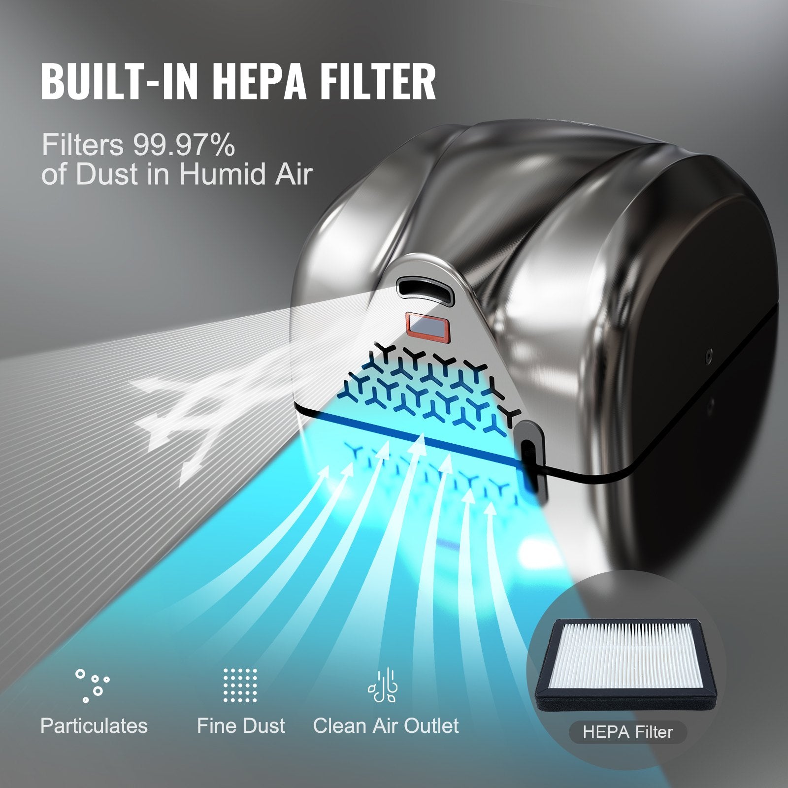 Toilet & Bidet Accessories: VEVOR Heavy Duty Commercial Hand Dryer, 1800W Automatic High Speed Stainless Steel Warm Wind Hand Blower, 220V-240V Plug In/Hardwired Two Power Options, Compliant for Industry Business Restrooms
