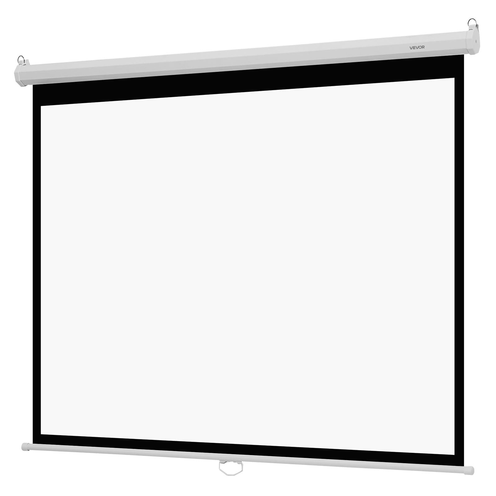Manual Projector Screen, 1829 mm 4:3 4K 1080 HD Retractable Pull Down Projector Screen, Wall Mounted Movie Projection with Pull Rope, Portable Display Projectoin for Family Home Office Theater