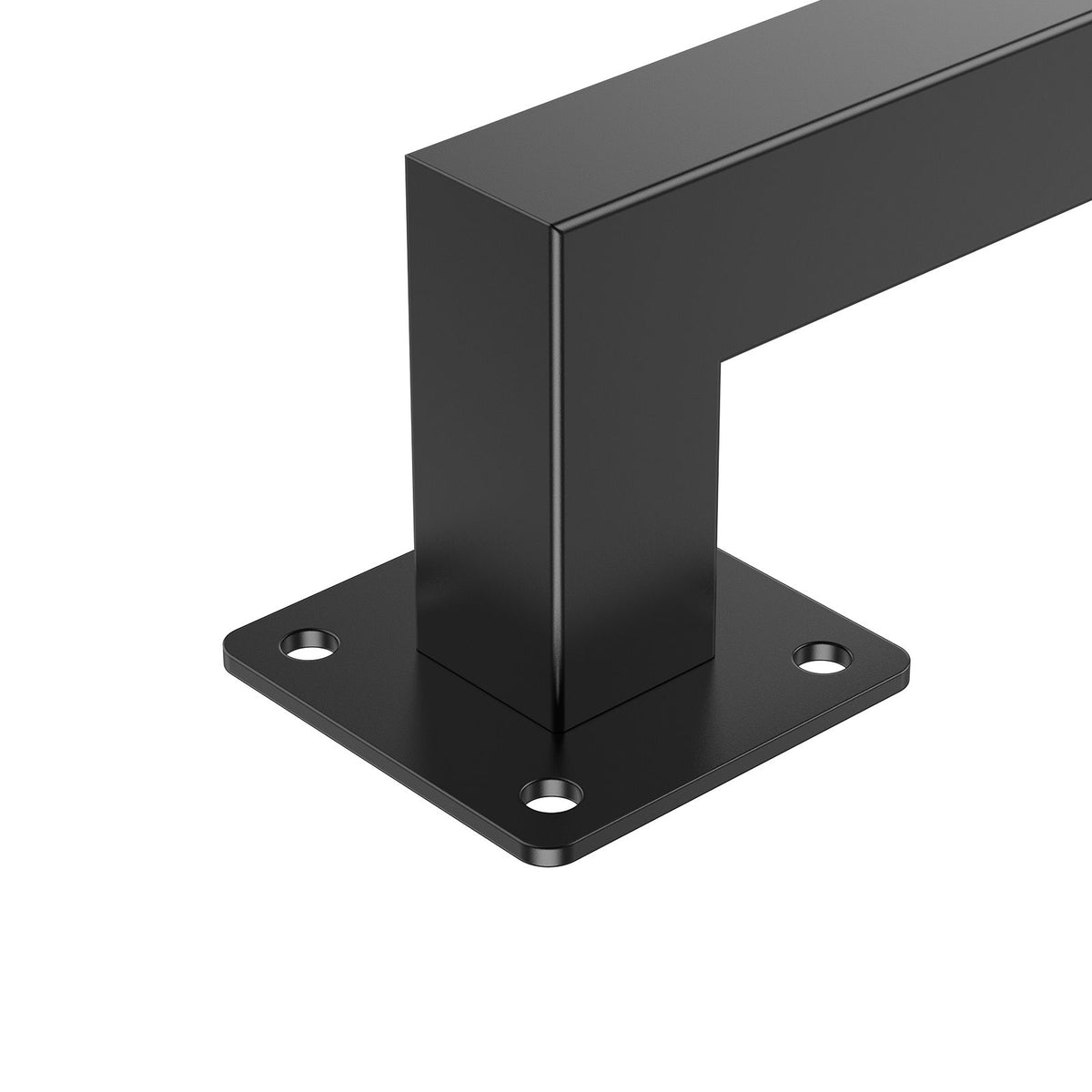 Wall Mounted Stair Handrail, 910mm Black Iron Staircase Handrail Indoor, 113kg Load Capacity, Industrial Railing Hand Rail for Steps,  Square Tube for Loft Porch Deck, 2 Sections