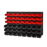 Basketball & Basketball Accessories: VEVOR Wall Mounted Storage Bins, 48-Bin Parts Rack Organizer Garage Plastic Shop Tool with Wall Panels, Tool Organizer for Nuts, Bolts, Screws, Nails, Beads, Buttons, Other Small Parts, Black and Red