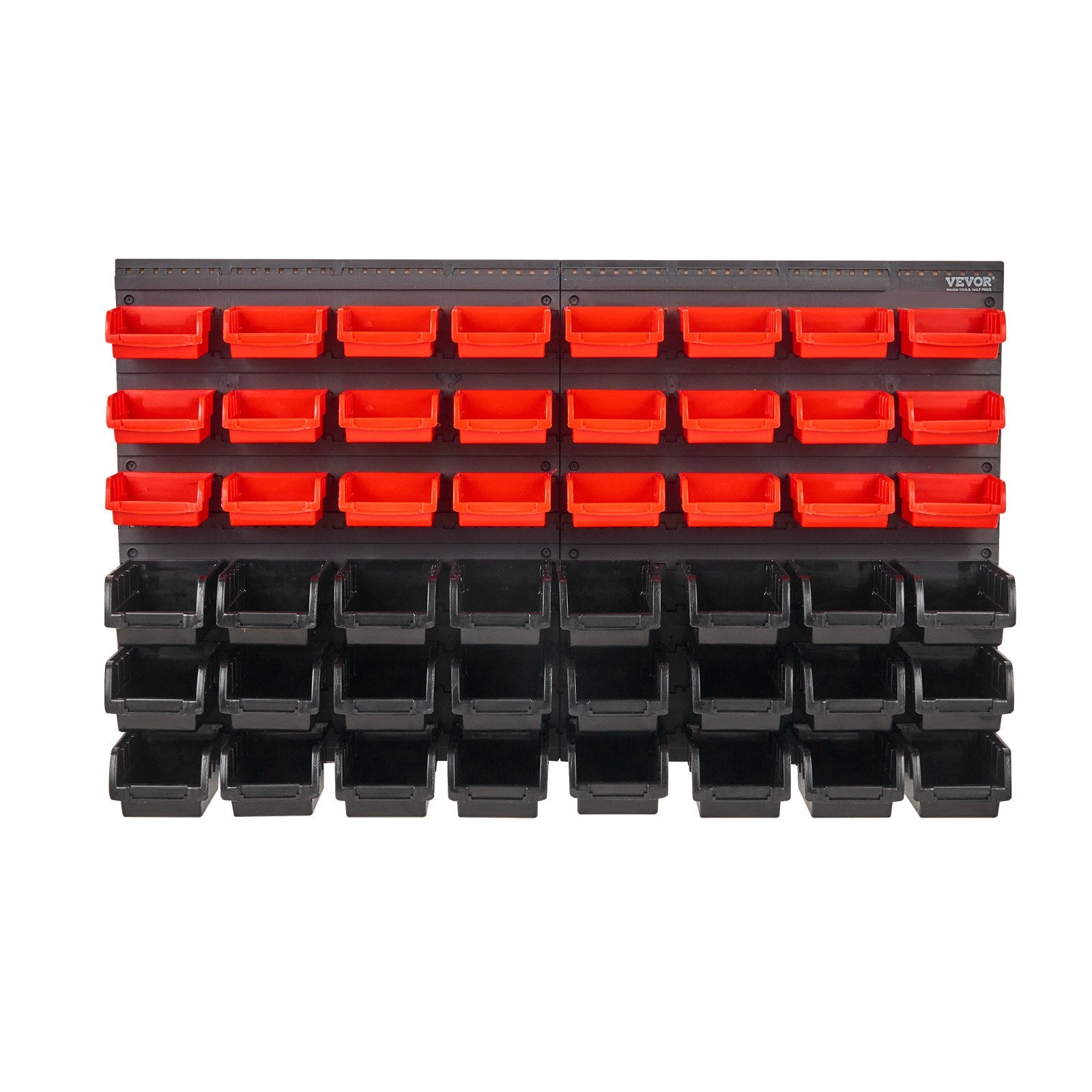Basketball & Basketball Accessories: VEVOR Wall Mounted Storage Bins, 48-Bin Parts Rack Organizer Garage Plastic Shop Tool with Wall Panels, Tool Organizer for Nuts, Bolts, Screws, Nails, Beads, Buttons, Other Small Parts, Black and Red