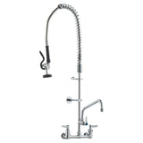Audio Players & Recorders: VEVOR Commercial Faucet with Pre-Rinse Sprayer, 36" Height, 8" Center, 12" Swing Spout, Wall Mount Kitchen Sink Faucet, Brass Constructed Device with Pull Down Spray, for 1/2/3 Compartment Sink