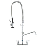 Audio Players & Recorders: VEVOR Commercial Faucet with Pre-Rinse Sprayer, 36" Height, 8" Center, 12" Swing Spout, Wall Mount Kitchen Sink Faucet, Brass Constructed Device with Pull Down Spray, for 1/2/3 Compartment Sink