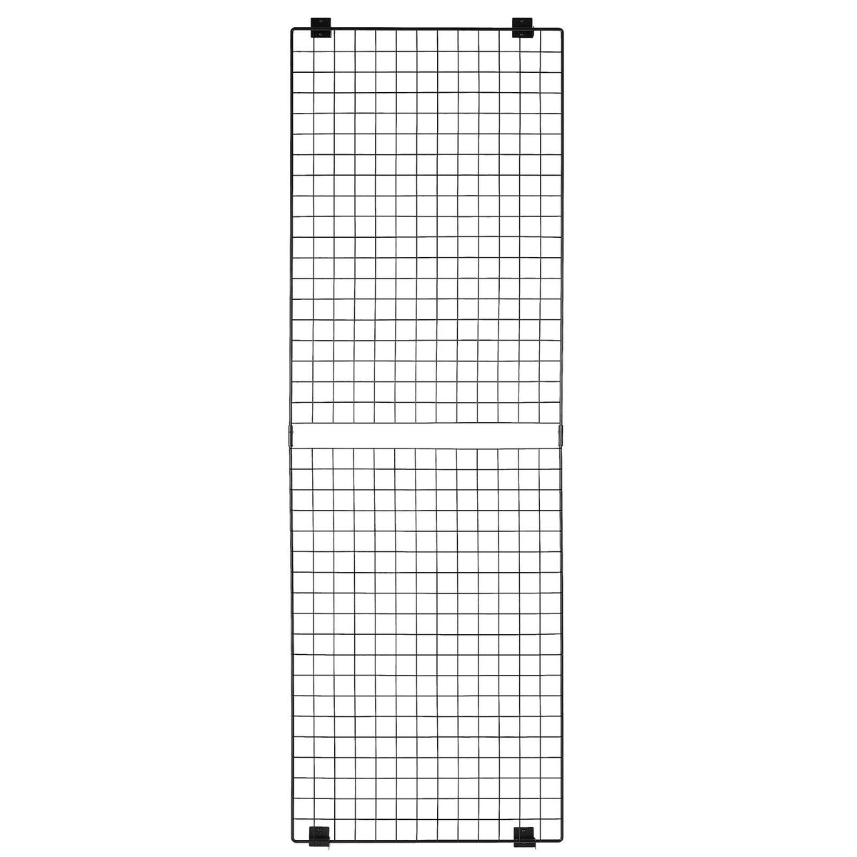 3 Packs Grid Wall Panels, 610 x 1828 mm Wire Grid Panels Display Rack, Wall-Mounted Art Display Shelf, Black Carbon Steel Wall Hanging Gridwall for Craft Show, Decoration, Storage, Notice Board