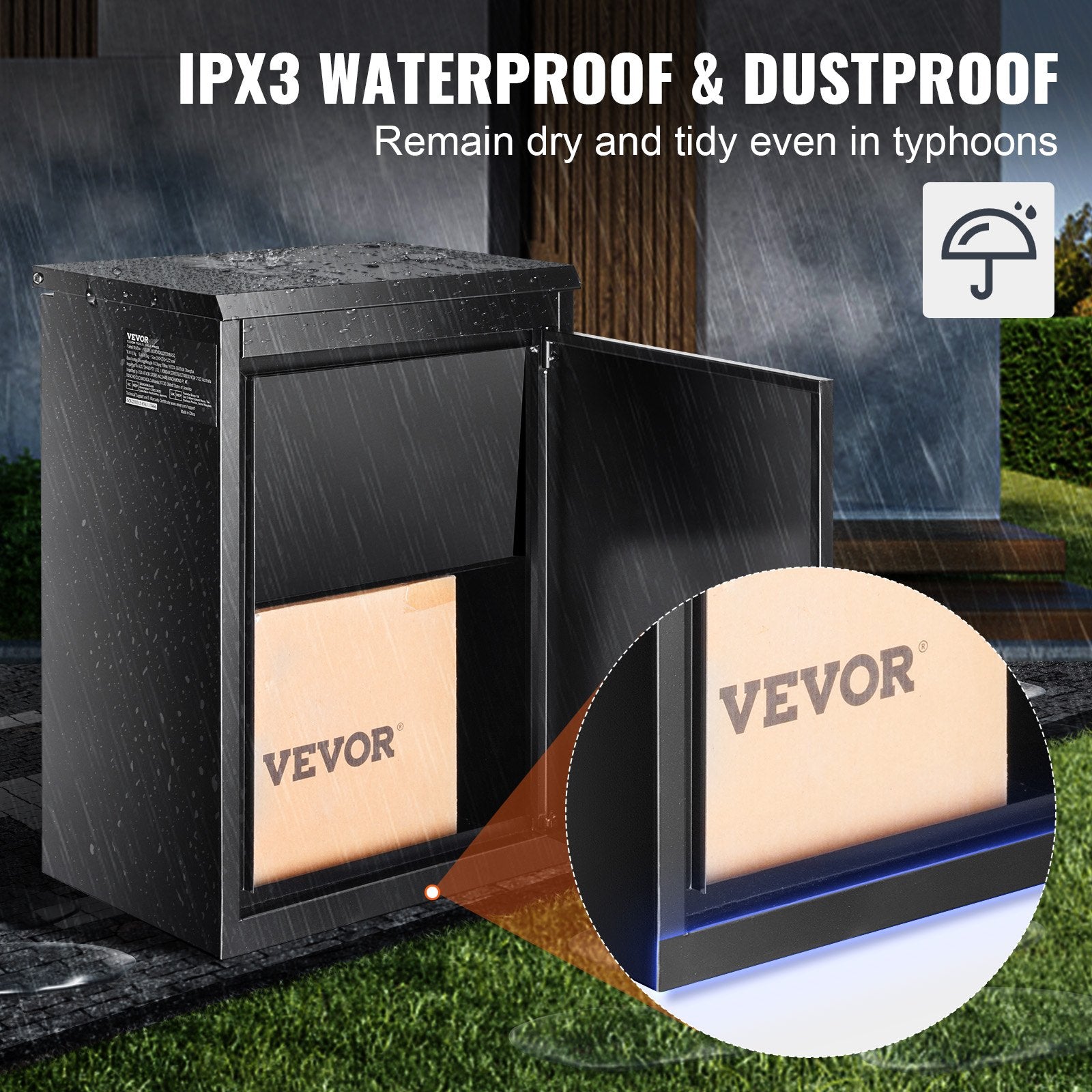 Building Materials: VEVOR Package Delivery Boxes for Outside 15.4" x 10.6" x 20.5" with Coded Lock