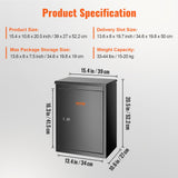 Building Materials: VEVOR Package Delivery Boxes for Outside 15.4" x 10.6" x 20.5" with Coded Lock