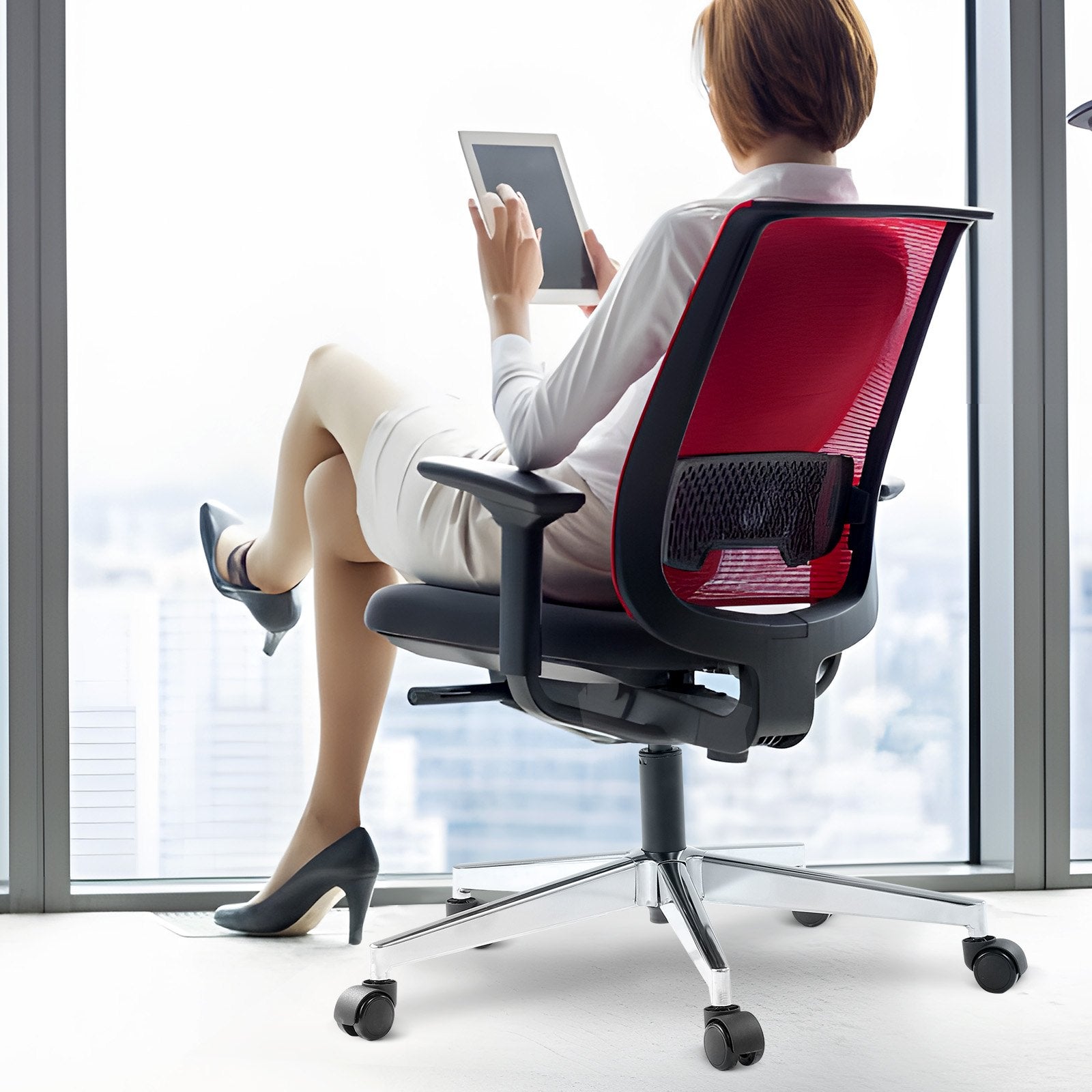 Office & Desk Chairs: VEVOR Office Chair Base Replacement, 710 mm 1134 kg Static Load Capacity, Heavy Duty Universal Computer Desk Chair Stool Base Part with Reinforced Metal Legs, Desk Chair Base Replacement Parts, Silver