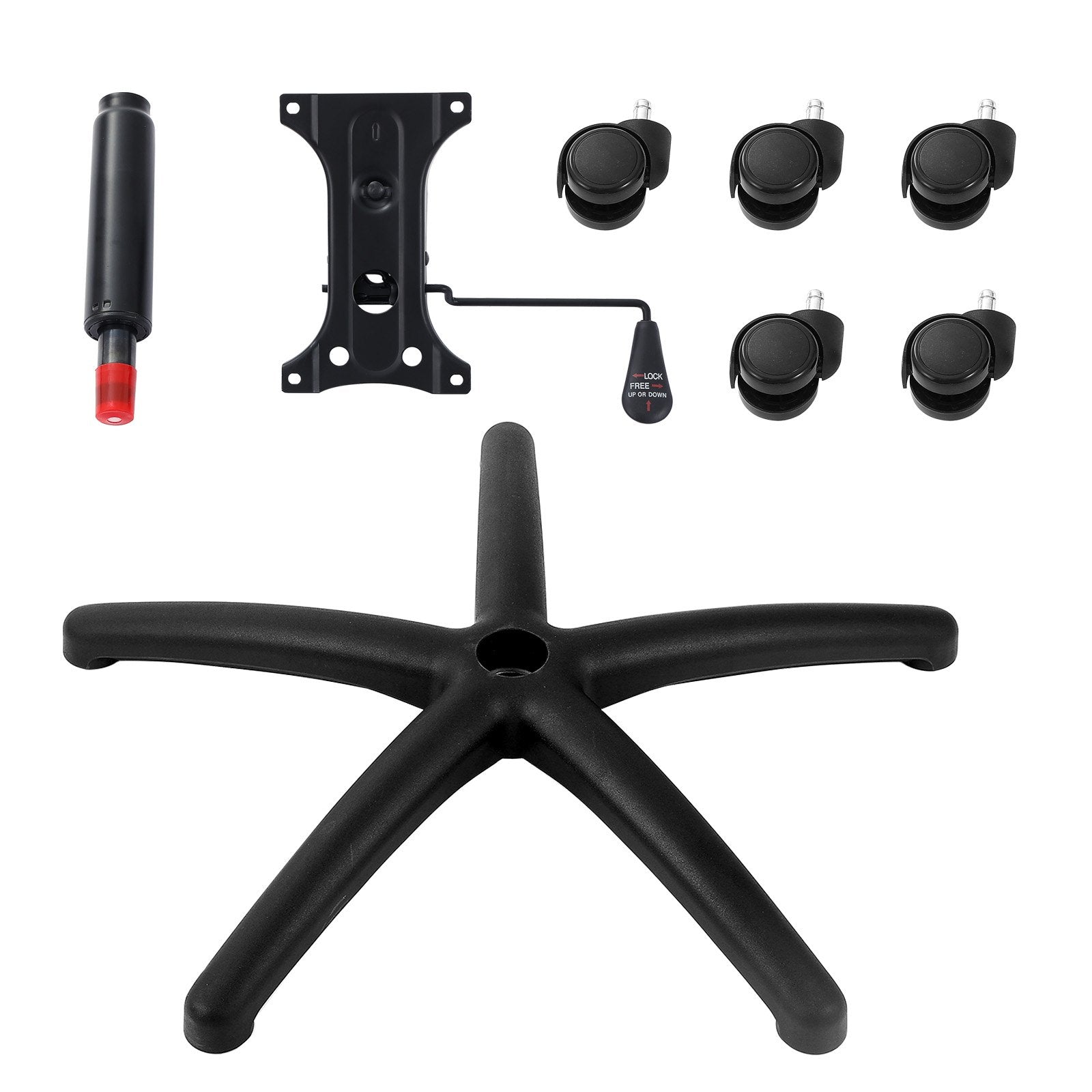 Automotive Parts: VEVOR Office Chair Base Replacement 710mm Swivel Chair Base 1134kg 100mm Stroke