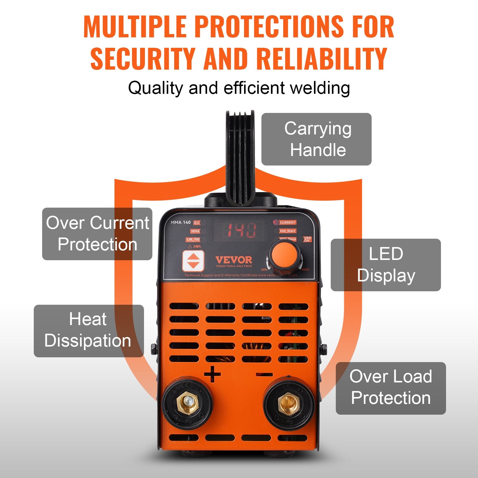 Fountain & Ponds Accessories: VEVOR ARC Stick Welder 220V 140A Stick/Lift TIG 2-in-1 Welding Machine Hot Start